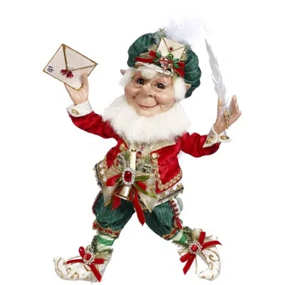Mark Roberts Mail Room Elf, Medium - 17 Inches In Red,green,gold