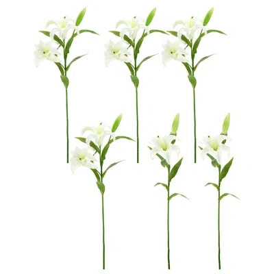 Mark Roberts Majestic Casablanca Lily Natural Touch, Box Of 6 - 23 Inches In White
