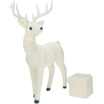 Mark Roberts Mechanical Deer Head Up - 33 Inches In White