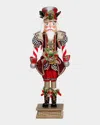 Mark Roberts Medium North Pole Checkered Nutcracker Figure In Multi
