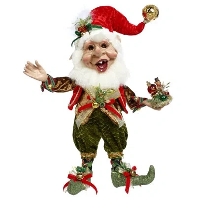 Mark Roberts Merry Christmas Elf, Medium - 17.5 Inches In Red,green,white,brown