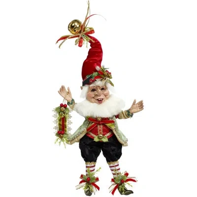Mark Roberts Mingle And Jingle Elf, Small - 11 Inches In Red,green,white,black