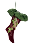 Mark Roberts Mistletoe And Holly Stocking In Multi