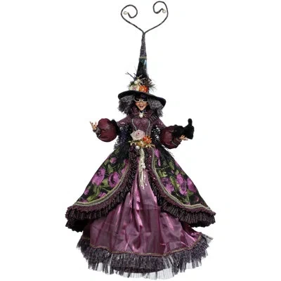 Mark Roberts Mistress Of The Night Witch, Large - 32 Inches In Pink;orange;purple;silver;black;green