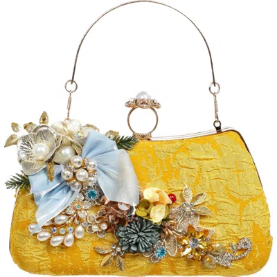 Mark Roberts Mustard Bag, Gold Handle Ornament In Multi