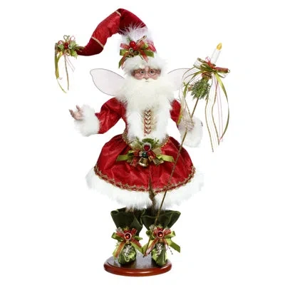 Mark Roberts Night Before Christmas Fairy On Base - 21 Inches In Gold;brown;white;green;red