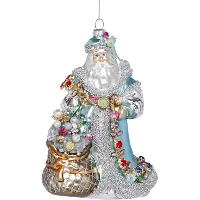 Mark Roberts Night Before Christmas Santa Ornament In Blue