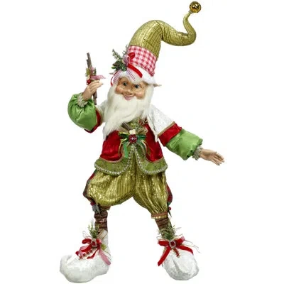 Mark Roberts North Pole Apple Cinnamon Elf - 34 Inches In Red,green,white,gold