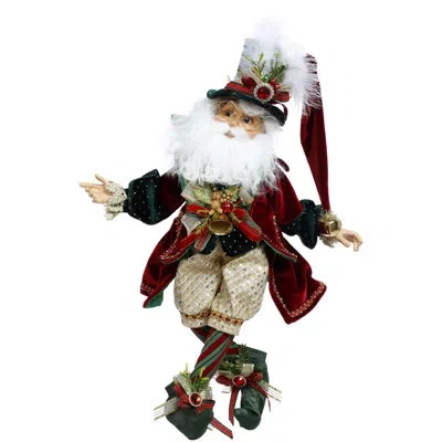 Mark Roberts North Pole Bah Humbug Elf, Medium - 18 Inches In Red,green,blue,gold