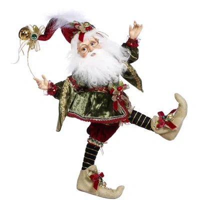 Mark Roberts North Pole Holly Jolly Elf, Medium - 17.5 Inches In Green,red,cream,black
