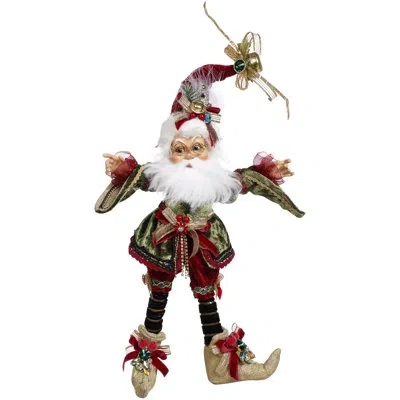 Mark Roberts North Pole Holly Jolly Elf, Small - 13 Inches In Green,red,gold,black