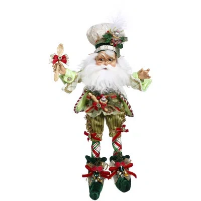 Mark Roberts North Pole Patisserie Elf, Small - 13 Inches In Green,red,white