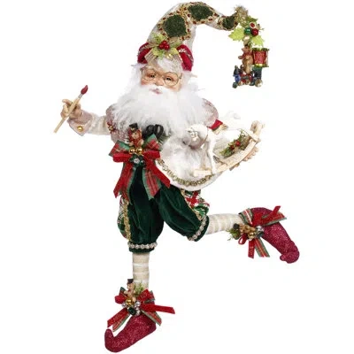 Mark Roberts North Pole Toymaker Elf, Medium - 16.5 Inches In Gold,green,red