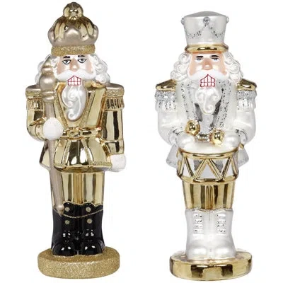 Mark Roberts Nutcracker Band Ornament - 9 To 10 Inches Set Of 4 In Black;white;gold;silver