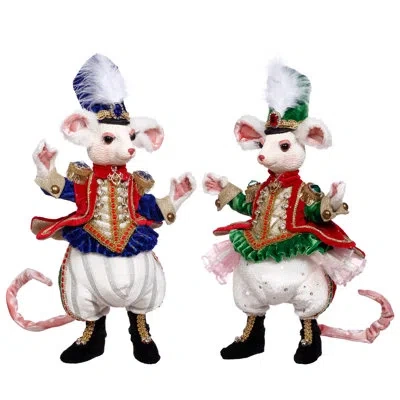 Mark Roberts Nutcracker Mouse, Set Of 2 - 13 Inches In Multi