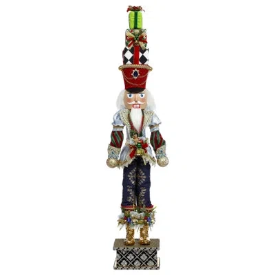 Mark Roberts Nutcracker With Present, Small - 29.5 Inches In Multi