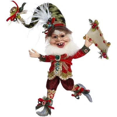 Mark Roberts On The Naughty List Elf, Small - 11 Inches In Gold,green,red