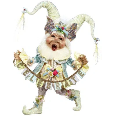 Mark Roberts Party Time Elf, Medium - 19 Inches In Yellow;pink;blue;green