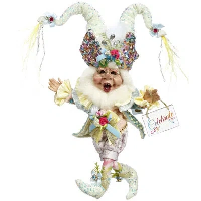 Mark Roberts Party Time Elf, Small - 13 Inches In Yellow;pink;blue;green