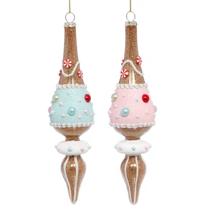 Mark Roberts Pastel Finial Ornament, Set Of 6 In Multi