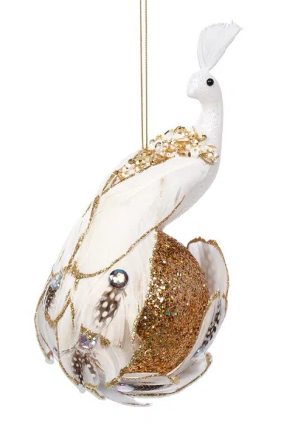 Mark Roberts Peacock On Ball Ornament, Set Of 6 In White