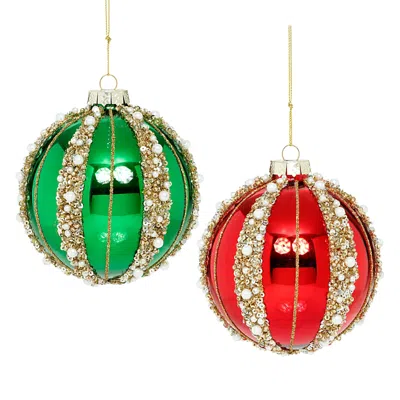 Mark Roberts Pearl Beaded Ball Ornaments, Set Of 6