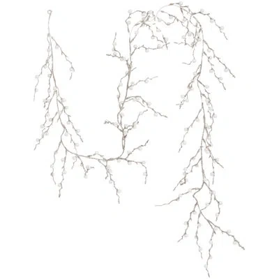 Mark Roberts Pearl Branch Garland - 5.5  Feet In Silver