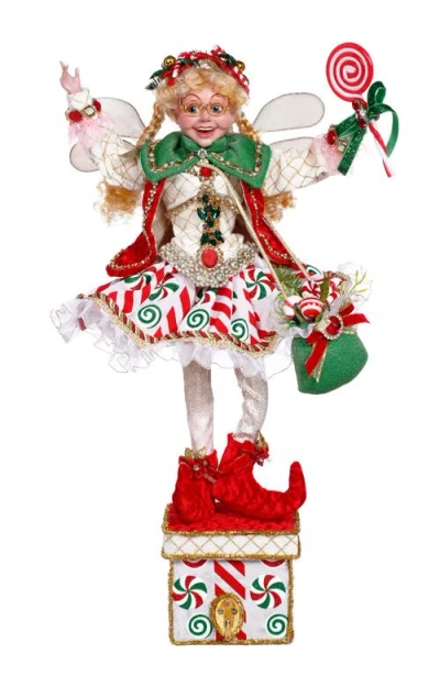 Mark Roberts Peppermint Party Fairy Stocking Holder In Multi