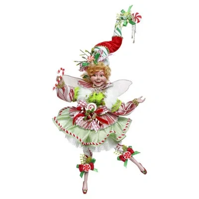 Mark Roberts Peppermint Patty Fairy, Small - 11 Inches In Gold;white;green;red