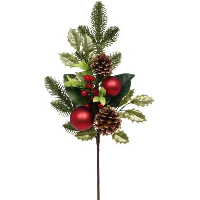 Mark Roberts Pincecone Berry Spray - 20 Inches In Green