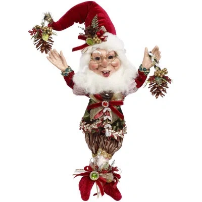 Mark Roberts Pinecone Elf, Small - 10 Inches In Gold,green,red