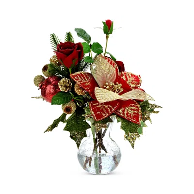 Mark Roberts Poinsettia Floral Arrangement In Multi