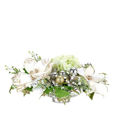 Mark Roberts Poinsettia Large Centerpiece In White