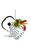 Mark Roberts Polkadots Teapot With Deco Ornament In White