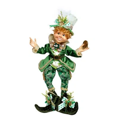 Mark Roberts Pot Of Gold Elfin, Small - 14 Inches In Gold;black;green