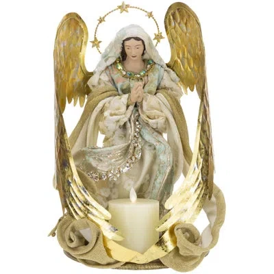 Mark Roberts Praying Angel - 16 Inches In Gold;cream;blue