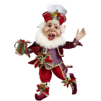Mark Roberts Present Elf, Medium - 17 Inches In Purple,gold,green,red
