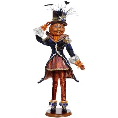 Mark Roberts Pumpkin Master Figurines & Collectibles In Orange,blue,black,brown