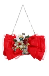 Mark Roberts Red Bag, Ribbon Shape Ornament In Red