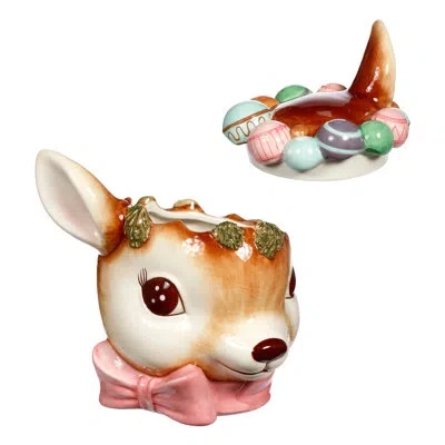 Mark Roberts Reindeer Christmas Jar Decorative Accent