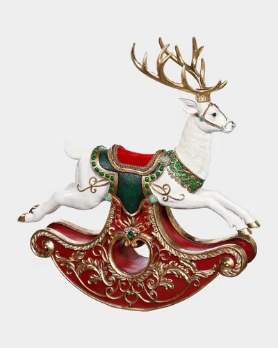 Mark Roberts Rocking Deer Figure In Multi