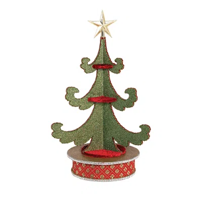 Mark Roberts Rotating Christmas Tree With Base In Green