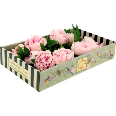 Mark Roberts Ruffled Peony Natural Touch, Box Of 6 In Multi