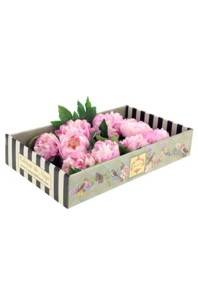 Mark Roberts Ruffled Peony Natural Touch, Box Of 6 In Multi