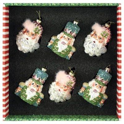 Mark Roberts Santa And Nutcracker Ornament, Box Of 6- 4 Inches In Multi