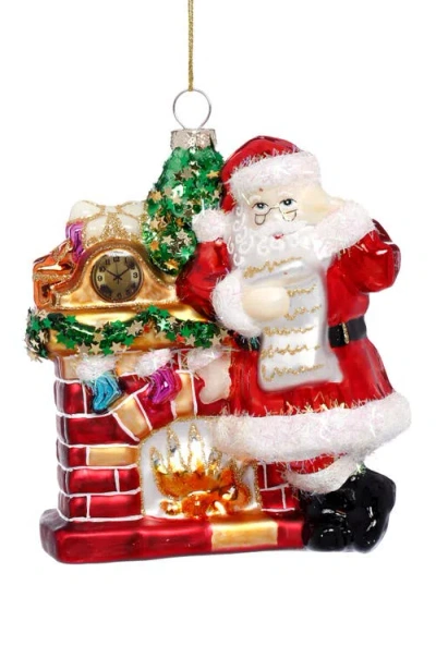 Mark Roberts Santa By Fireplace Ornament, Set Of 6 In Multi