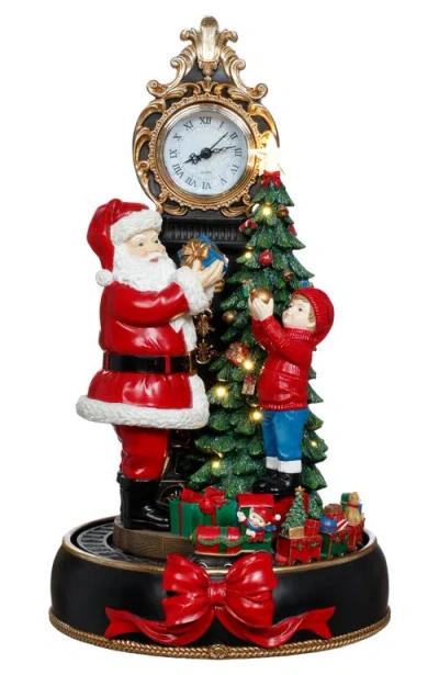 Mark Roberts Santa Clock Tree Scene In Multi