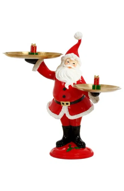 Mark Roberts Santa Double Tray Holder In Red
