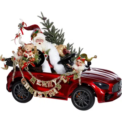 Mark Roberts Santa's Hot Rod In Red