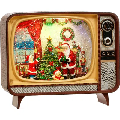 Mark Roberts Santa Tv Holiday Scene With Led In Multi